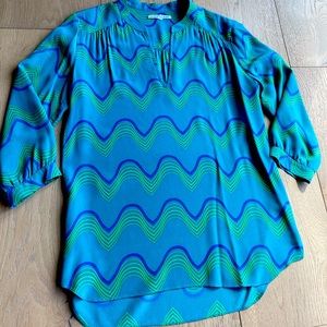 Amanda Uprichard.  Long silk light weight top.